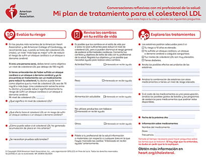 Mi plan de tratamiento para el colesterol LDL (PDF)