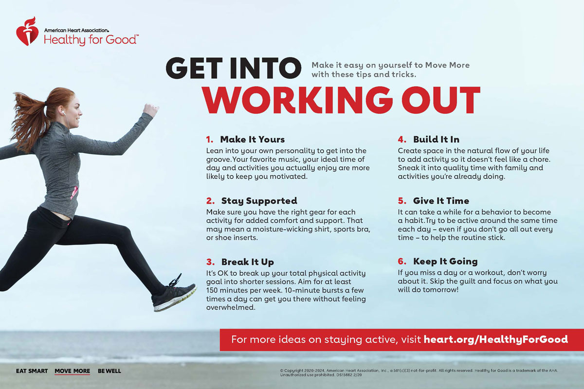 Get into working out infographic