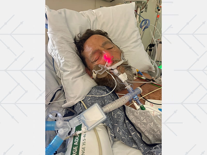 Bruce Brown at the hospital