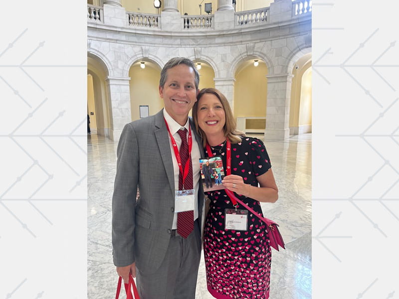 Ed and Jacque Gorelick inside the U.S. Capitol at a 2024 advocacy event.