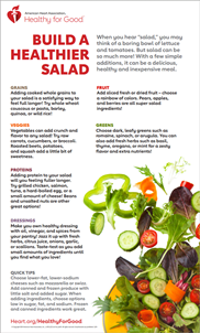 Build a Healthier Salad infographic