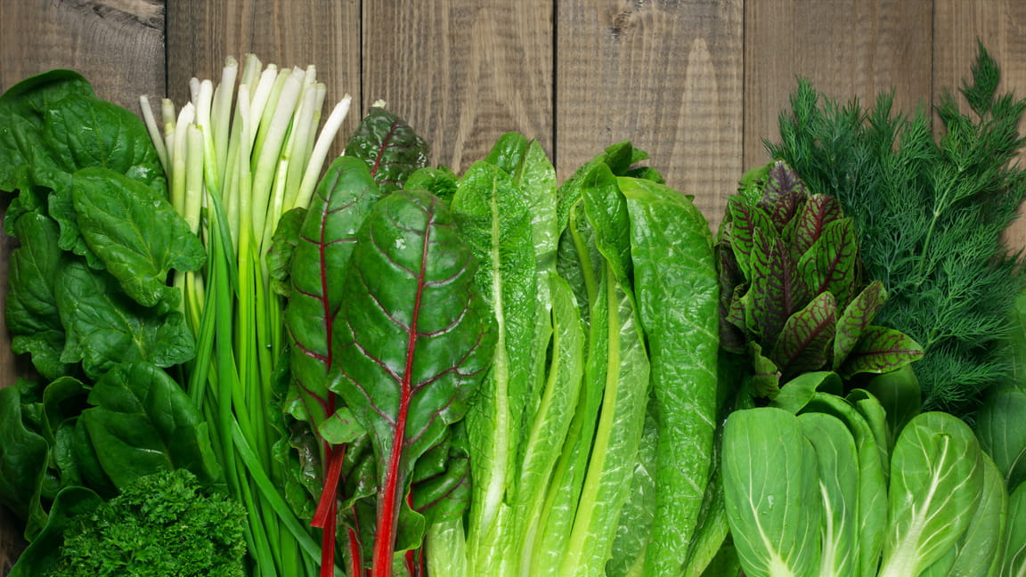 Leafy greens for stress relief