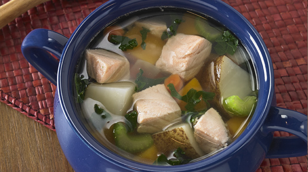 Fish Soup with Potato and Greens