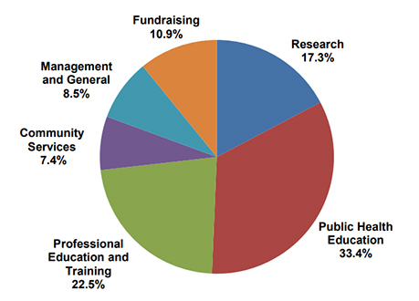 Fiscal Year 2019 through 2020 expenses pie chart