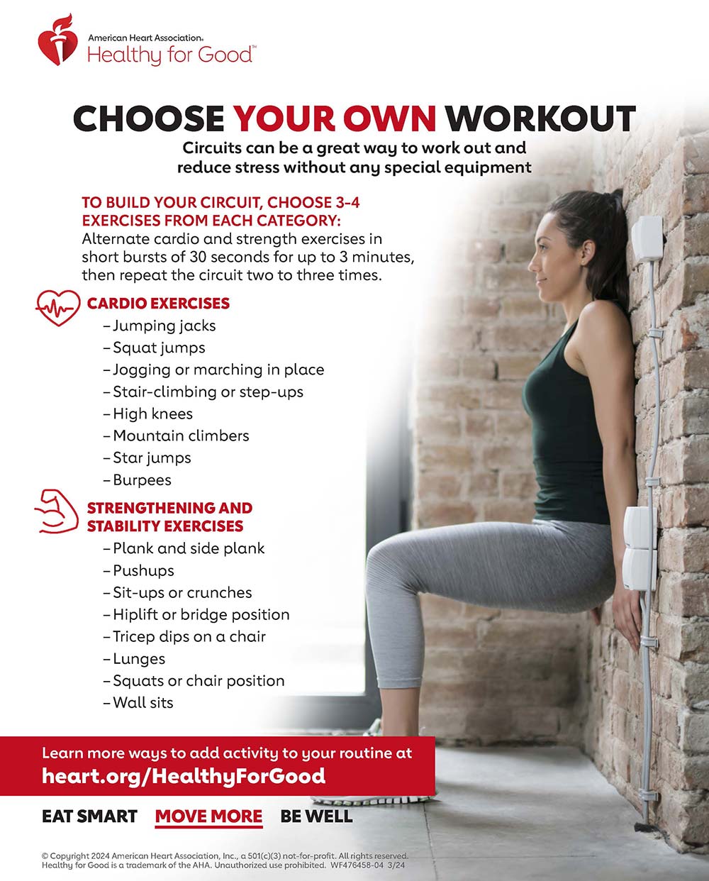 Create a Circuit Home Workout Infographic | American Heart Association