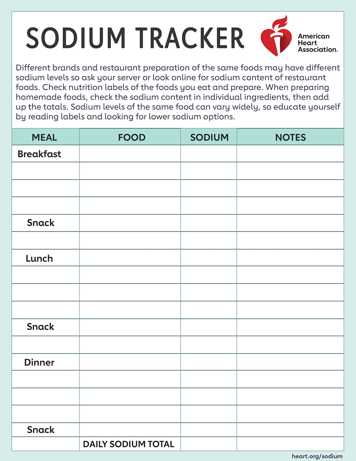 sodium tracker