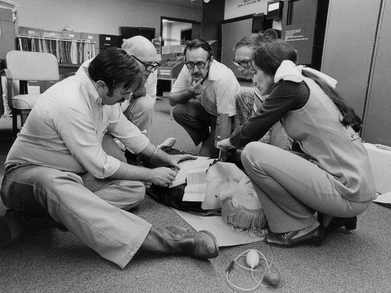 A CPR training course in 1977. (American Heart Association archives)