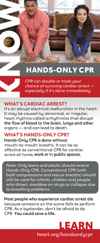 Know Hands-Only CPR card