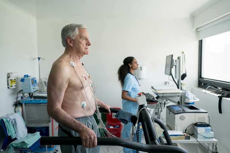 Man doing a stress test