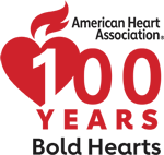 美国心脏协会100年Bold Hearts标志