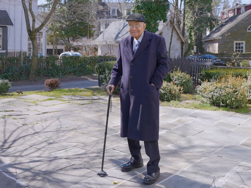 Dr. Edward Cooper outside his home in Philadelphia. (Photo by Mirar Media Group for the American Heart Association)