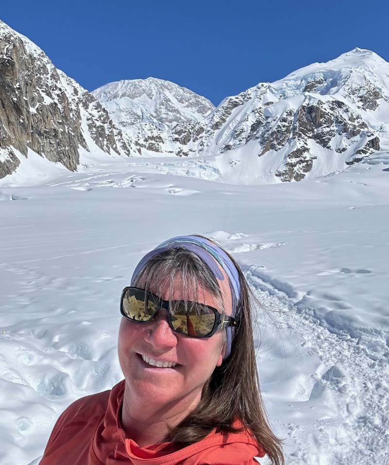 Dr. Jennifer Dow at base camp on Alaska's Denali in 2022. (Photo courtesy of Dr. Jennifer Dow)