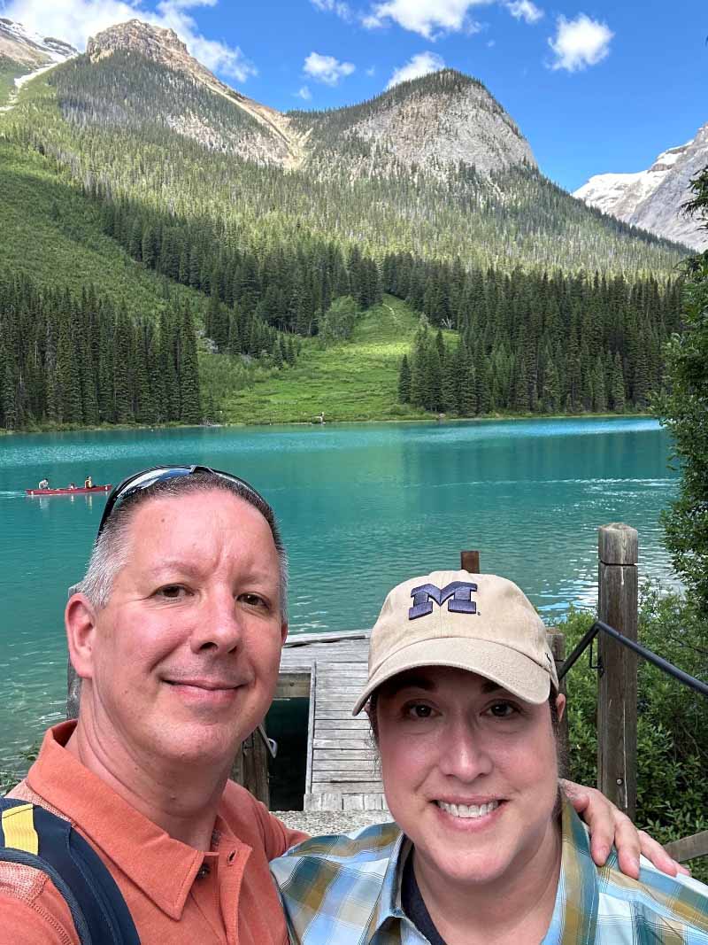 Dr. Antoinette Coe (right) on vacation with her husband, Tommy, in Banff, Alberta, Canada. (Photo courtesy of Dr. Antoinette Coe)