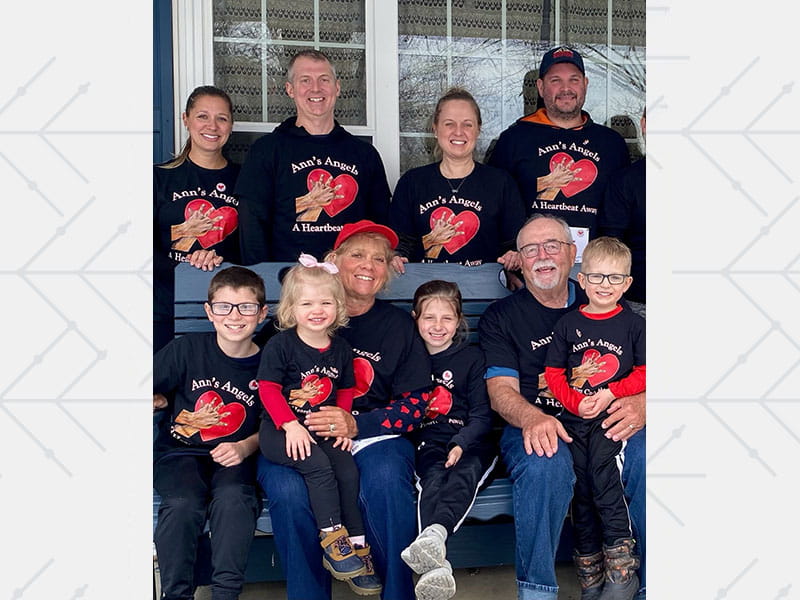 Ann and Tom Furner, married 45 years, stand together. Their family includes two children and several grandchildren who call them ‘Mimi’ and ‘Papa.’