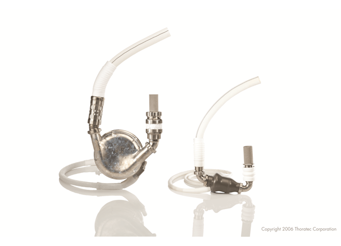 HeartMateII and XVE LVAD devices. Photo courtesy of St. Jude, Inc.