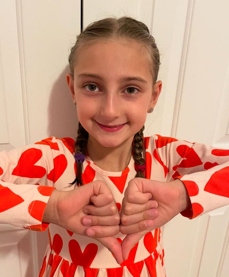 Adeline Dinin has more than 4,000 followers on Instagram and enjoys creating content that promotes CPR and AED awareness. (Photo courtesy of the Dinin family)