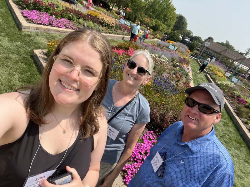 Emma Rand (left) with her parents, Carole (center) and Mitchell. (Photo courtesy of the Rand family)