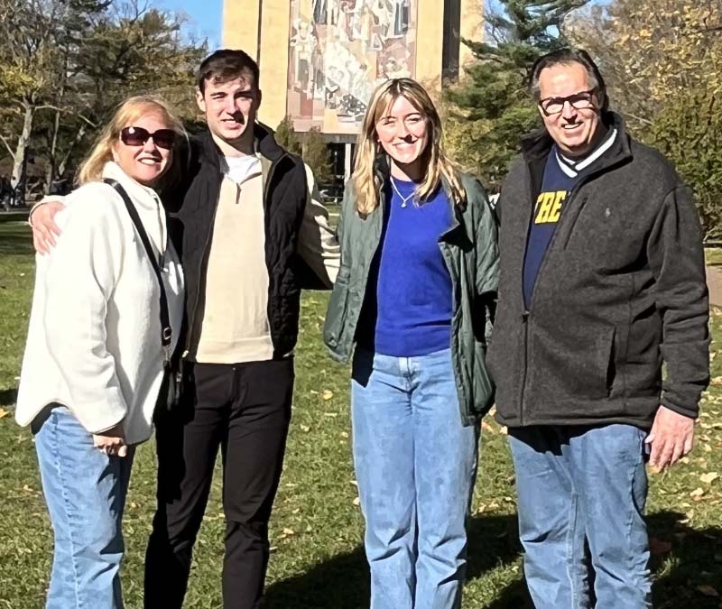 The Miller family, from left: Una, Liam, Brigid and Bill. (Photo courtesy of Bill Miller)