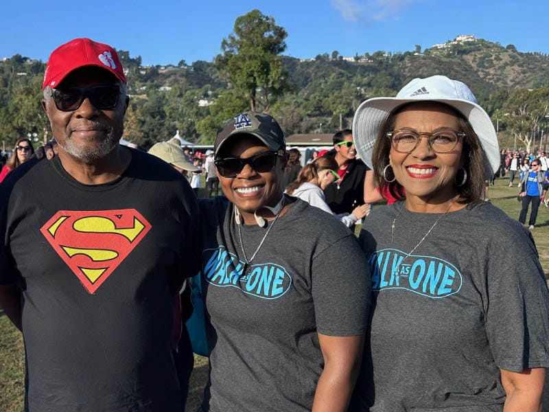 The Moore family, from left: Andre, Andrea and Roberta. Andre has survived a heart attack, bypass surgery and cardiac arrest. (Photo courtesy of the Moore family)