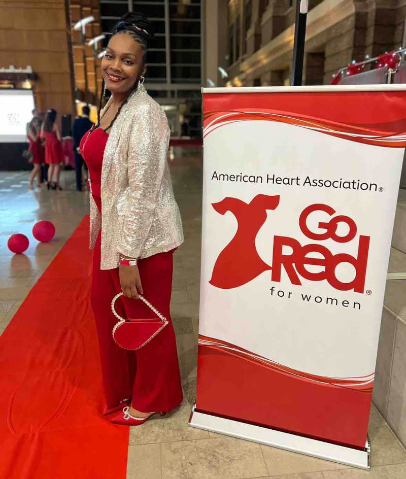 Ebony Smith-Thomas at a Go Red for Women event. (Photo courtesy of Ebony Smith-Thomas)