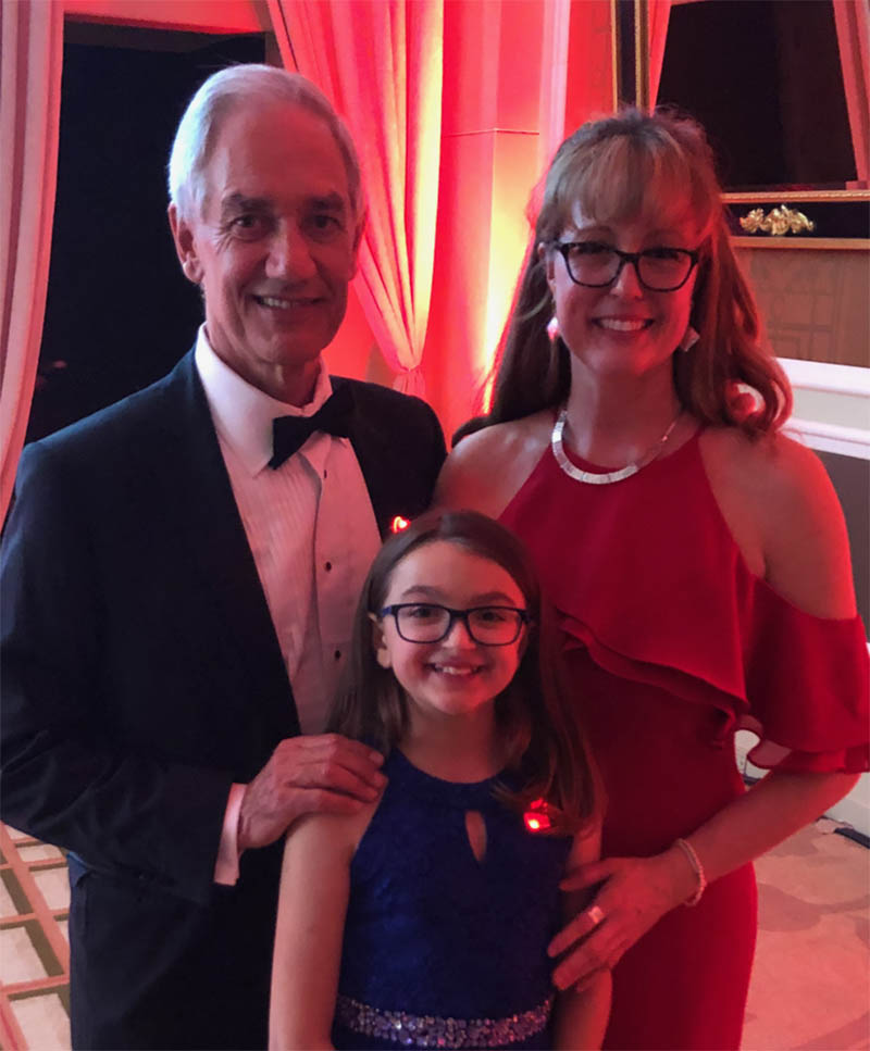 Rosie Veltz at the 2018 Washington DC Heart Ball with her surgeon, Dr. Richard Jonas and her mom, Lori Irvin. (Photo courtesy of Lori Irvin)