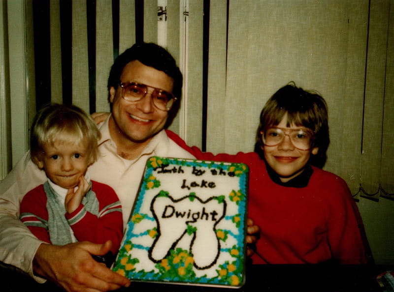 Dwight Tschetter with his sons in an old family photo. From left: Lee, Dwight and Jason Tschetter. (Photo courtesy of Jason Tschetter)