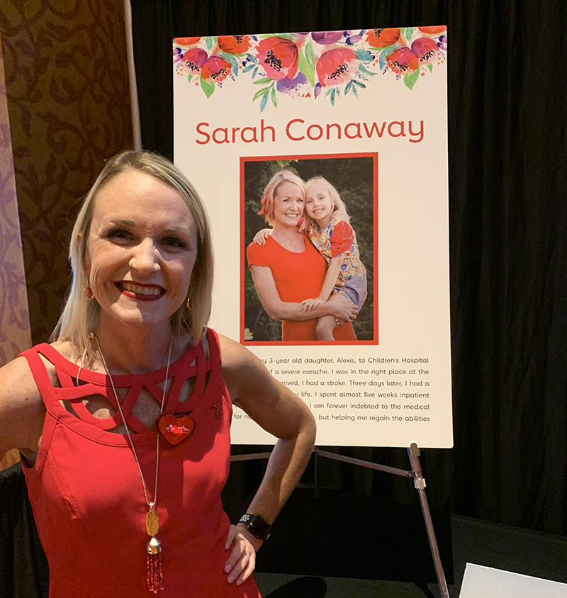 Sarah Conaway at a Lincoln, Nebraska Heart Ball before the pandemic. (Photo courtesy of Sarah Conaway)