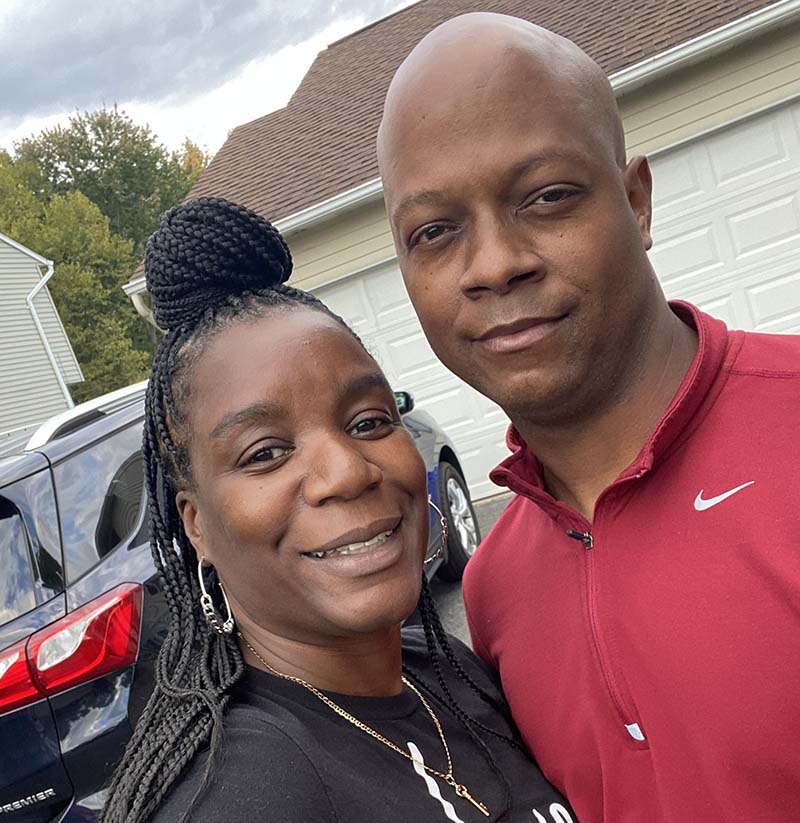 Tasha Benjamin (left) and her husband, LaShaun. (Photo courtesy of Tasha Benjamin)