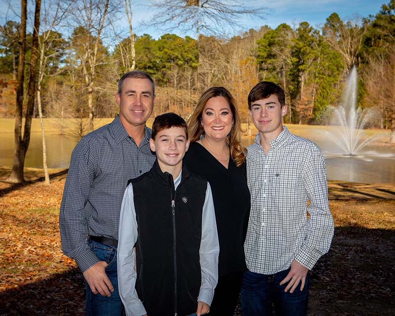 The Latham family, from left: Jason, Tyler, Natalie and Taylor. (Photo by Allison Muirhead Photography)