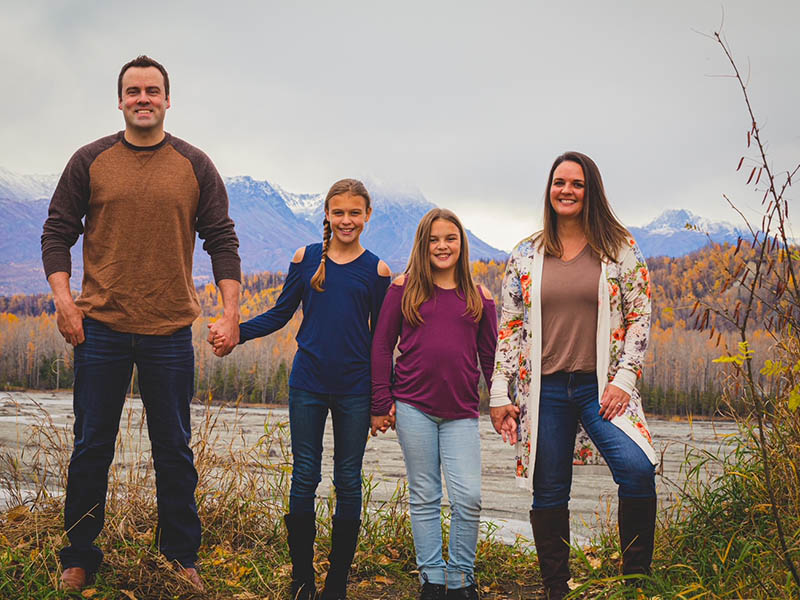 The Virgin family, from left: Kyle, Aubrey, Kyleah and Shannon. (Photo courtesy of Jamie Kowalski)