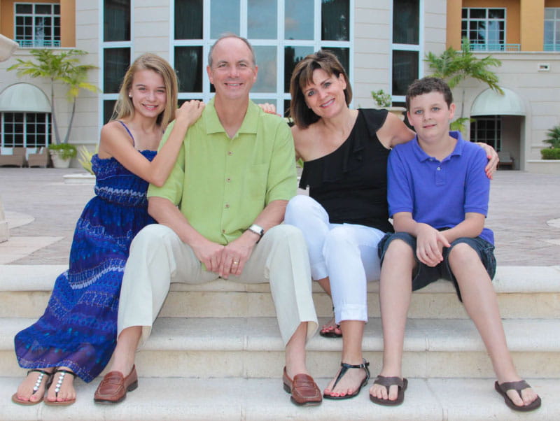 Kathy Wilson-Gold with her husband and children. From left: Daughter Megan, husband Mike, Kathy, and son Michael. (Photo courtesy of Kathy Wilson-Gold)