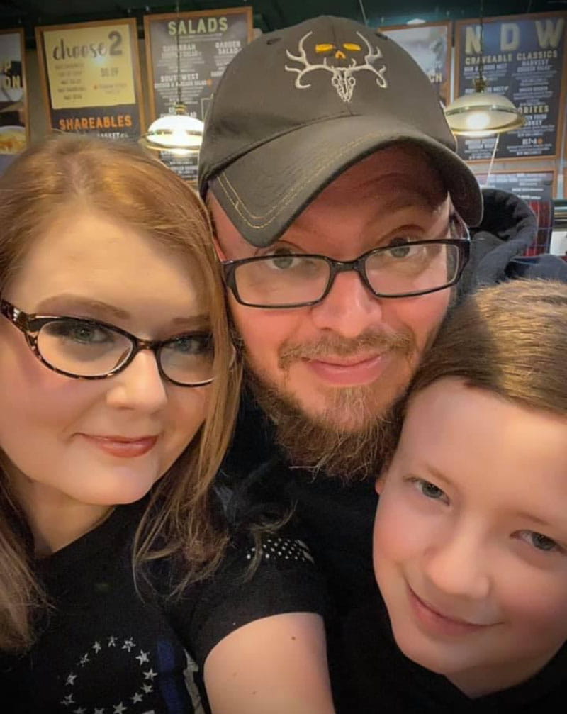 Jennifer Valentine with her family. From left: Jennifer, husband Jay and son Blake. (Photo courtesy of Jennifer Valentine)