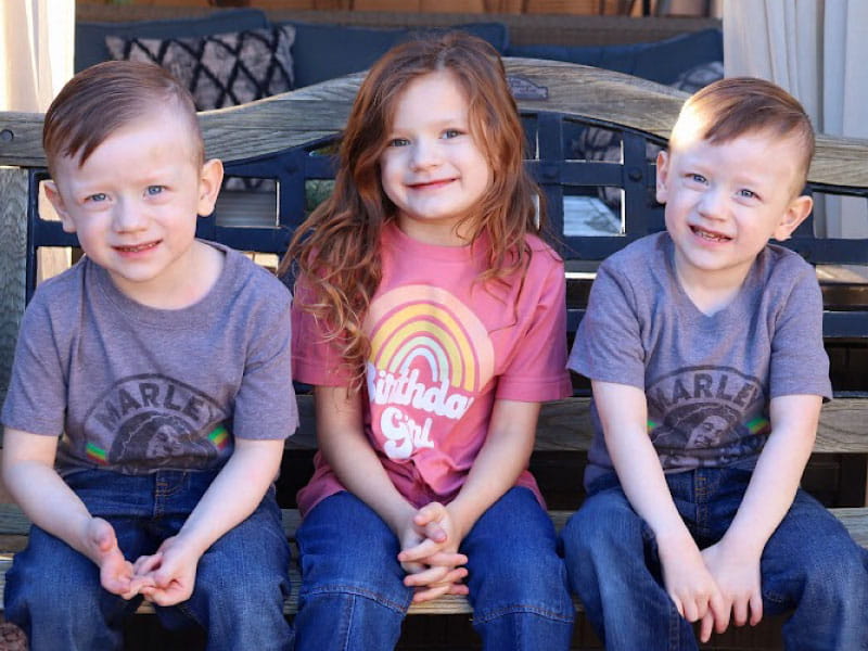 From left: Siblings Jaxon, Isabel and Jason Siqueiros all had heart transplants before they turned 3. (Photo courtesy of the Siqueiros family)