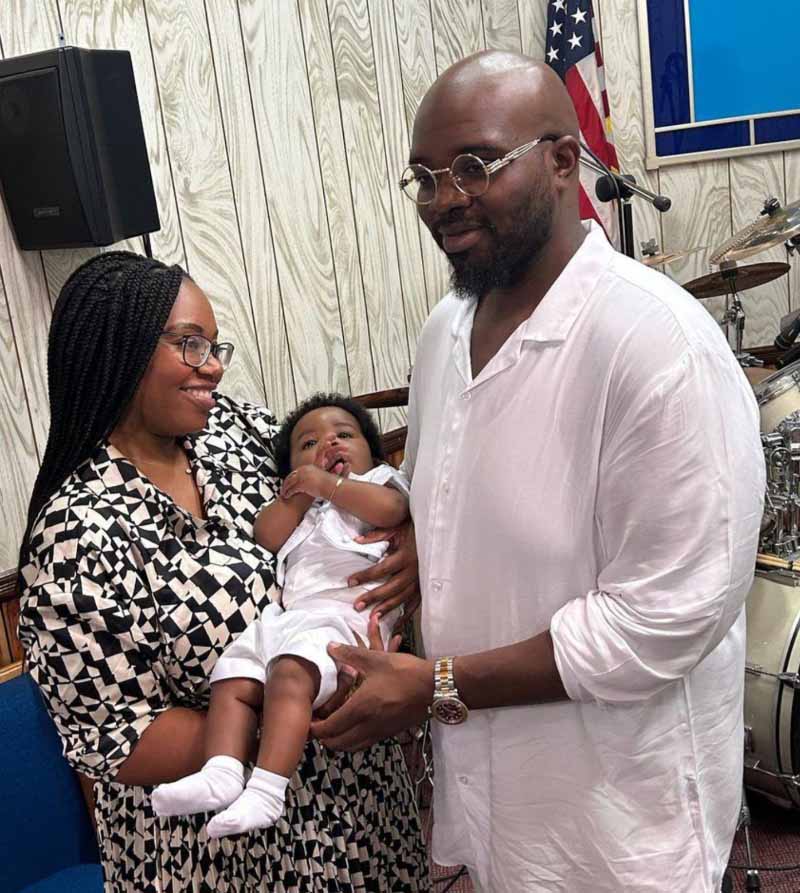 Heart transplant recipient Naiya Atkins (left) with her son, Joseph, and husband, Tristan Griffith. (Photo courtesy of Naiya Atkins)