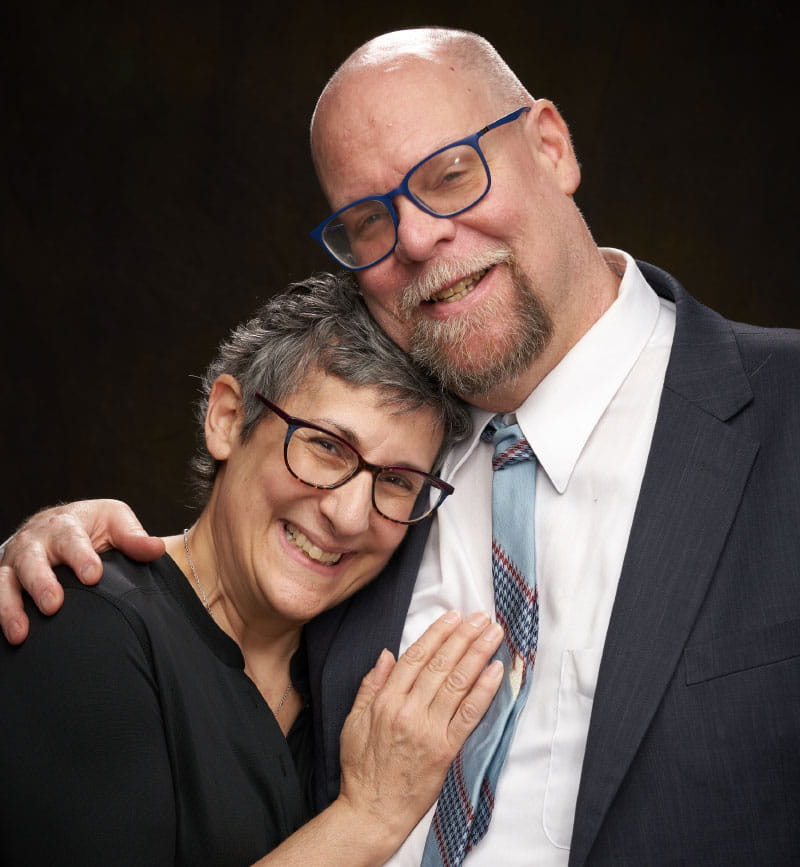 Adam English (right) with his wife, Joanne Pera. (Photo courtesy of John Parascak)