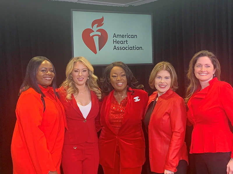 From left: AHA President-Elect Dr. Michelle Albert, Jen Hale, AHA volunteer Star Jones, AHA CEO Nancy Brown and Dr. Jessica Mega. (Photo courtesy of Jen Hale)