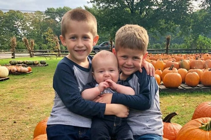 In-utero surgery saved Lorenzo Catanese, here with brothers Gianni (left) and Luca. 