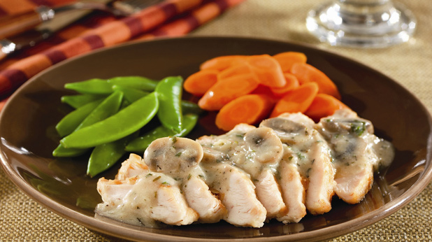 Pan Seared Chicken Breasts With Creamy Mushroom Sauce American Heart Association Recipes