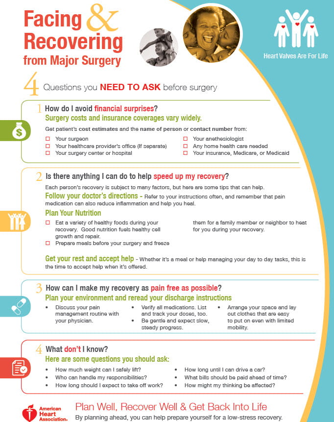 Make Your Winning PostSurgery Recovery Plan American Heart Association