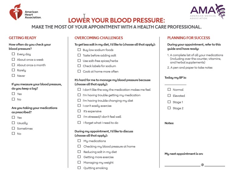 Blood Pressure Fact Sheets American Heart Association