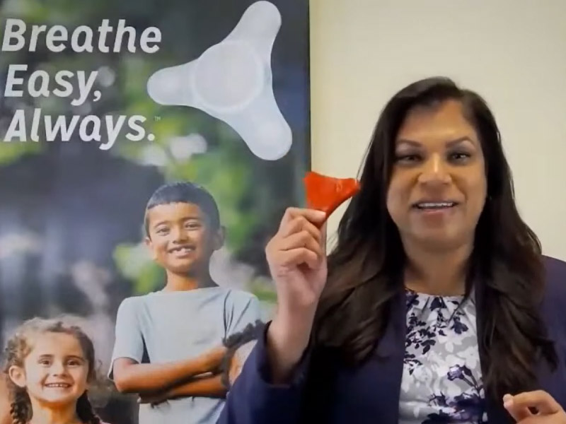 First-place grant recipient Sharon Samjitsingh describes her project, Health Care Originals Inc., during the EmPOWERED to Serve Business Accelerator Finale on Oct. 21.