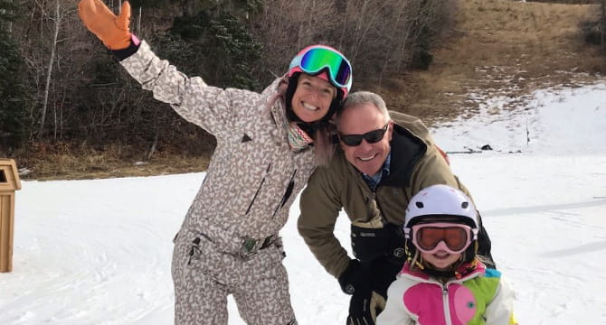 Olympic medalist Shannon Bahrke Happe, husband Matt and daughter Zoe